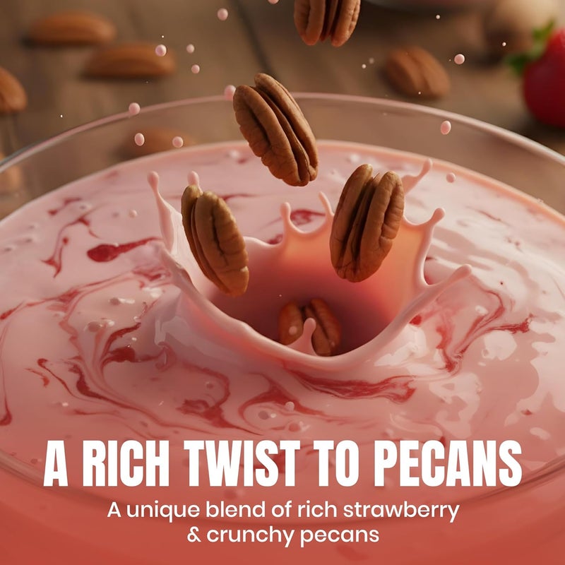 Karish Pecan Dragee Strawberry 180g Jar – Crunchy Nut Snack Coated in Strawberry Flavored Chocolate, Perfect for Gifting & Sharing - Image 3