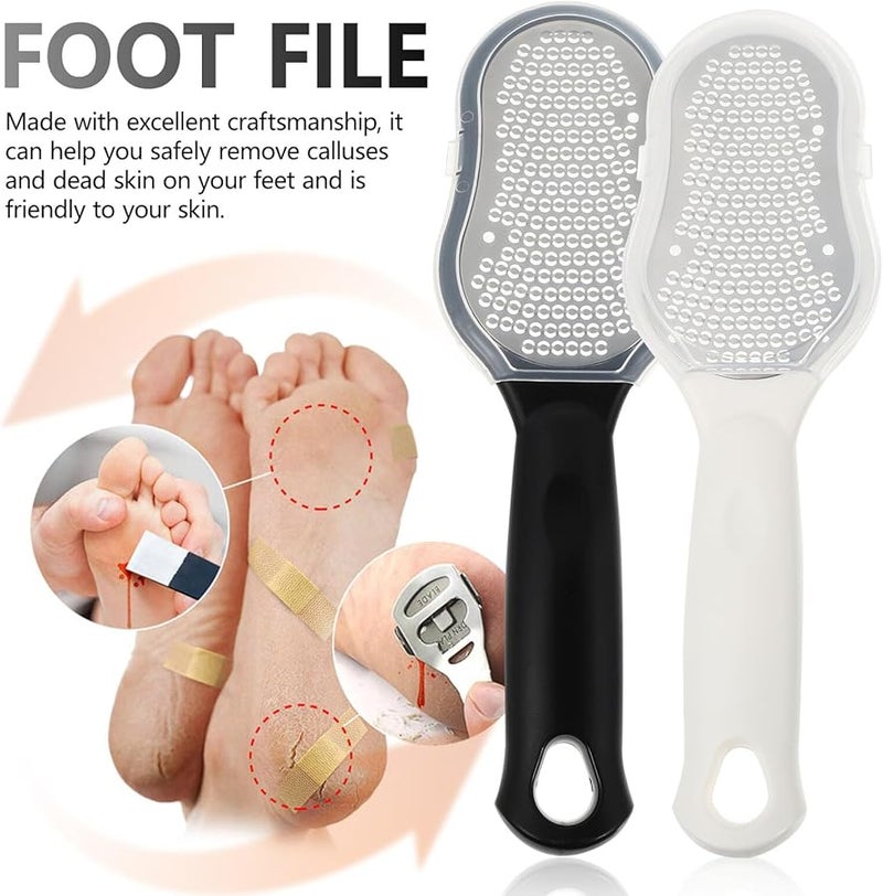Stainless Steel Foot File Pedicure Tool 2 Pack Double Sided Callus Remover - Image 4