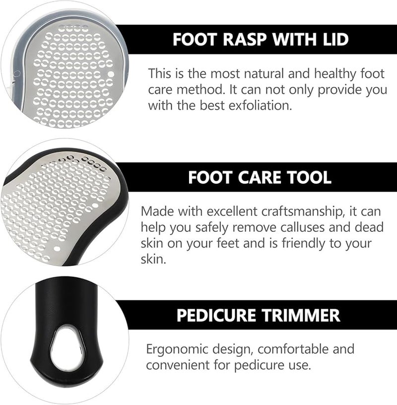 Stainless Steel Foot File Pedicure Tool 2 Pack Double Sided Callus Remover - Image 3