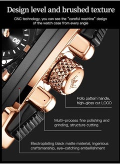OLEVS OLEVS Stylish Wrist Watch for Men,Silicone Strap Men Watches,Pro Diver Stainless Steel Chronograph Watch,Waterproof Date Dress Watch for Man,Large Face Male Watch  - Image 2