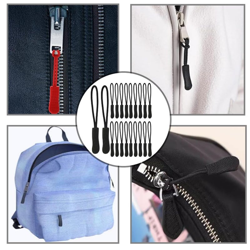 ZELHYEUU Pack of 20 Zip Pendants for Threading, Pull Aid, Non-Slip Tag for Backpacks, Jackets, Luggage, Handbags - Image 5