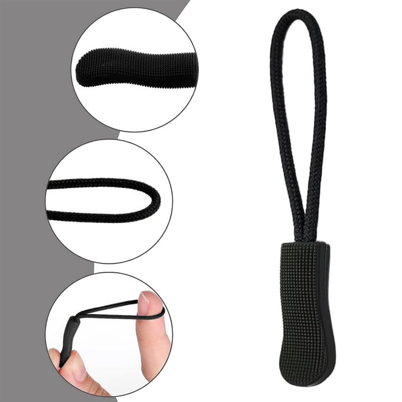 ZELHYEUU Pack of 20 Zip Pendants for Threading, Pull Aid, Non-Slip Tag for Backpacks, Jackets, Luggage, Handbags - Image 2