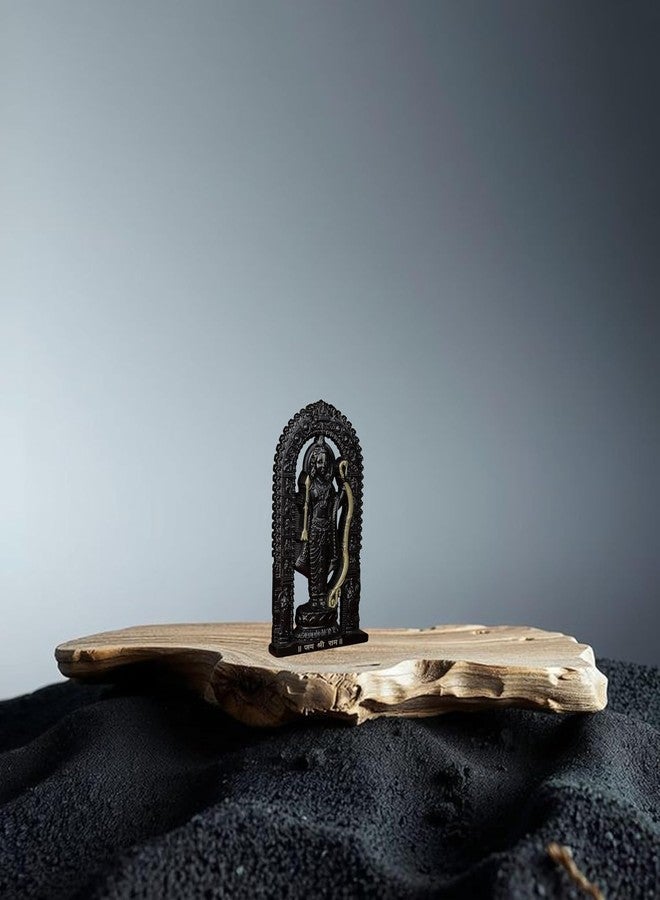 Ality Metal Ram Lalla Murti, Gold, Medium, Religious Theme, Brass,7x4x2 cm, Lord Ram Idol for Home Car Office (1, Black) - Image 3