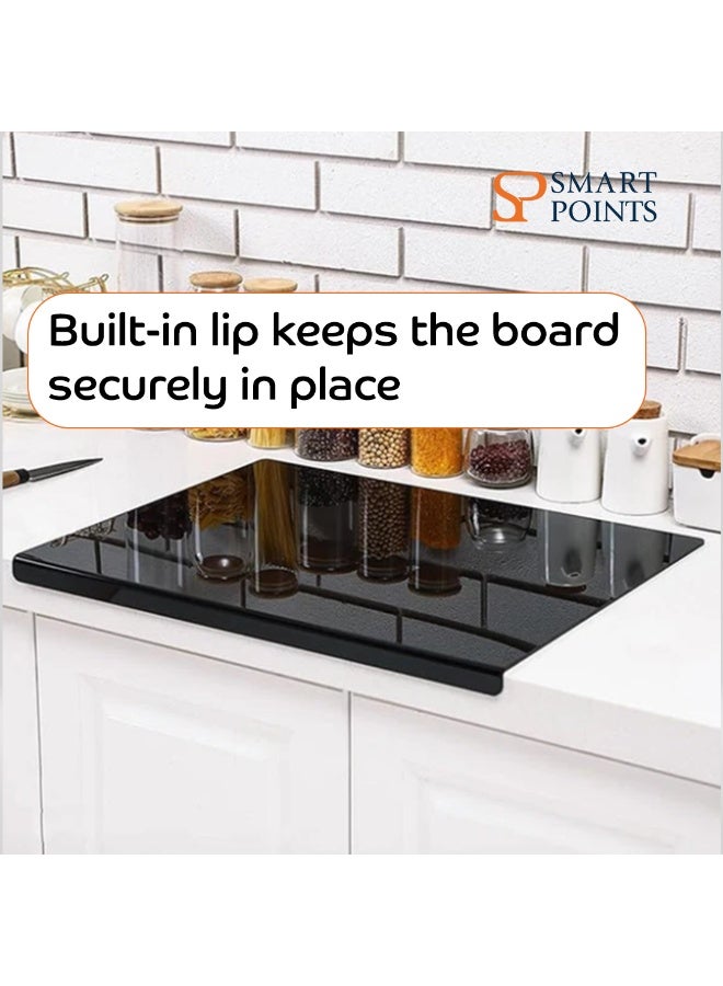 "سمارت بوينتس  " لوح تقطيع أكريليك أسود بسماكة 6 مم  – قابل للاستخدام على الوجهين، غير قابل للانزلاق، خالٍ من BPA، آمن للطعام – مقاس 45×40 سم - Image 3