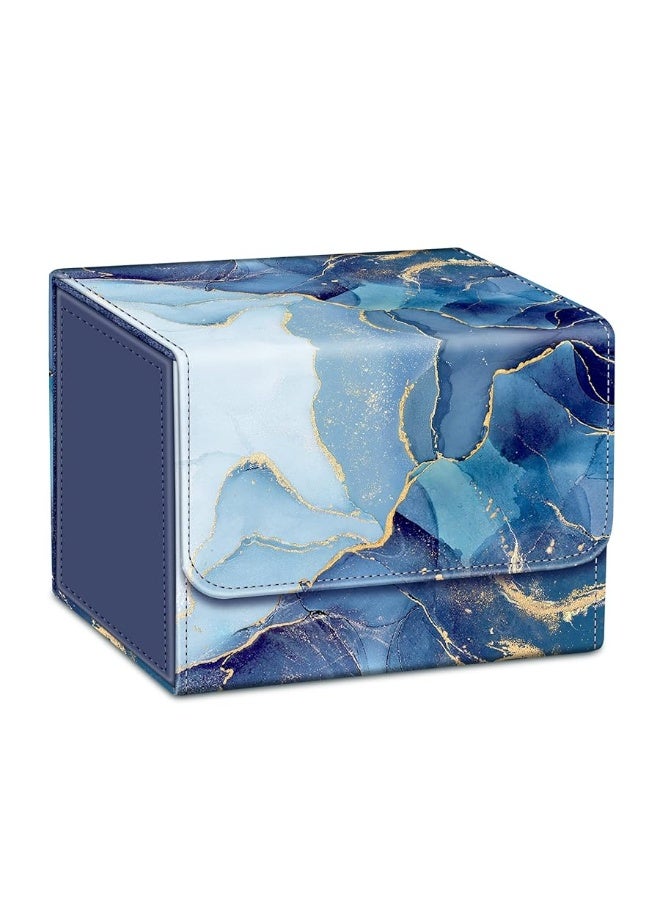 CaseBot Card Deck Box Compatible with MTG/TCG/CCG, Magnetic Game Card Case Large Size Fits Up 180+ Game Cards with PU Divider, Ocean Marble - Image 1