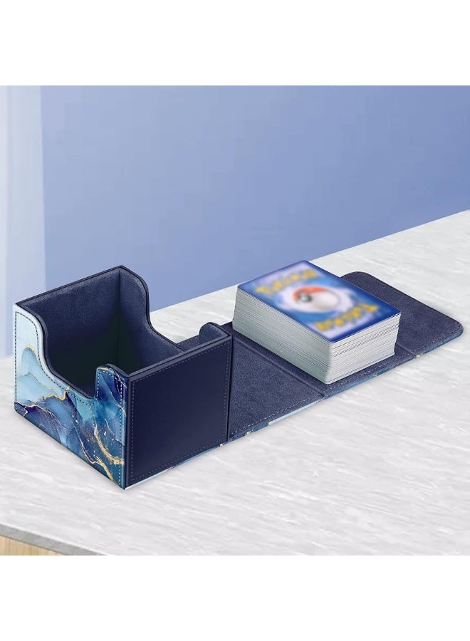 CaseBot Card Deck Box Compatible with MTG/TCG/CCG, Magnetic Game Card Case Large Size Fits Up 180+ Game Cards with PU Divider, Ocean Marble - Image 5