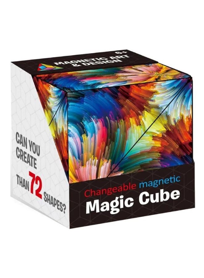 Shape Shifting Box, Fidget Cube with 36 Rare Earth Magnets - Extraordinary 3D Magic Cube – Cube Magnet Fidget Toy Transforms Into Over 70 Shapes, Design 2 - Image 1
