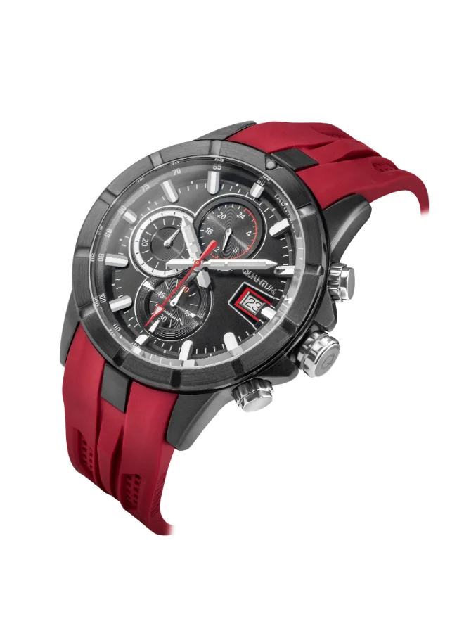 Quantum Men's Silicone Chronograph Watch HNG893.658 - 47 mm
