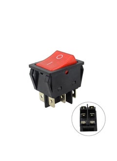 12V 250V RED ROCKER SWITCH ON/OFF 6 PIN Double Pole Single Throw (DPST) 16A-20A