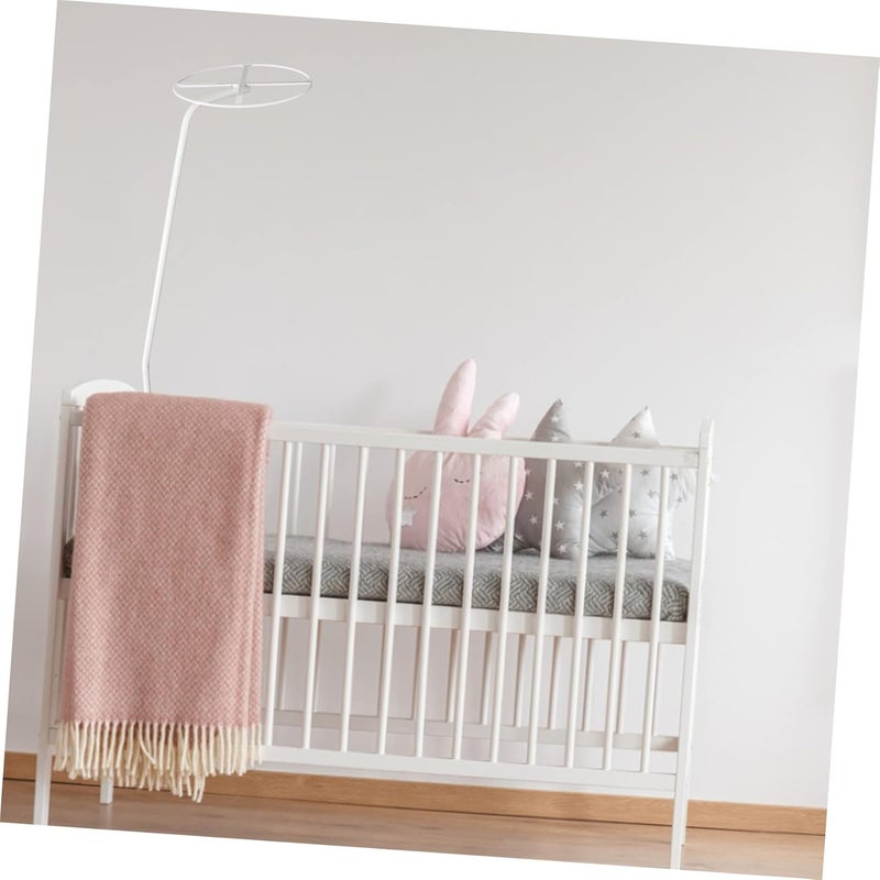 Round Dome Canopy Net Rack for Boys and Girls Crib Adjustable Mosquito Net Holder Accessory Fits Standard Cribs Easy Assembly Sturdy Material - Image 5