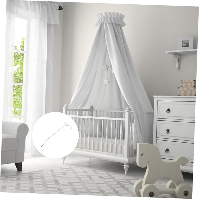 Round Dome Canopy Net Rack for Boys and Girls Crib Adjustable Mosquito Net Holder Accessory Fits Standard Cribs Easy Assembly Sturdy Material - Image 3