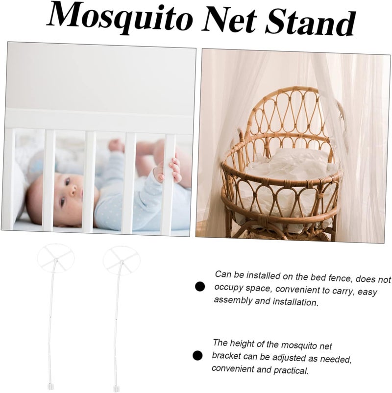Round Dome Canopy Net Rack for Boys and Girls Crib Adjustable Mosquito Net Holder Accessory Fits Standard Cribs Easy Assembly Sturdy Material - Image 4