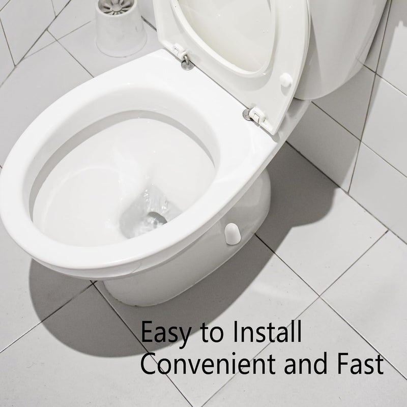 PDETVEO 2PCS 1.5 Inch Plastic Toilet Bolt Caps, Universal Round Push-On Toilet Bowl Caps with Extra Washers, White - Image 4