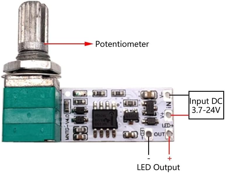 DONGKER LED Driver PWM Dimmer ModuleDC 37V24V 4A Motor Speed Controller Module Stepless Circuit Control Board with Knob - Image 2