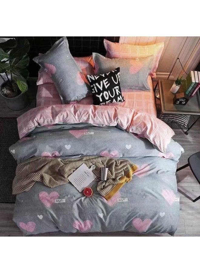 AL RAID King Size 6-Piece Bedding Set – Soft, Durable and Breathable Bed Sheets with Duvet Cover, Deep Pocket Fitted Sheet & 4 Pillowcases – All-Season Comfort