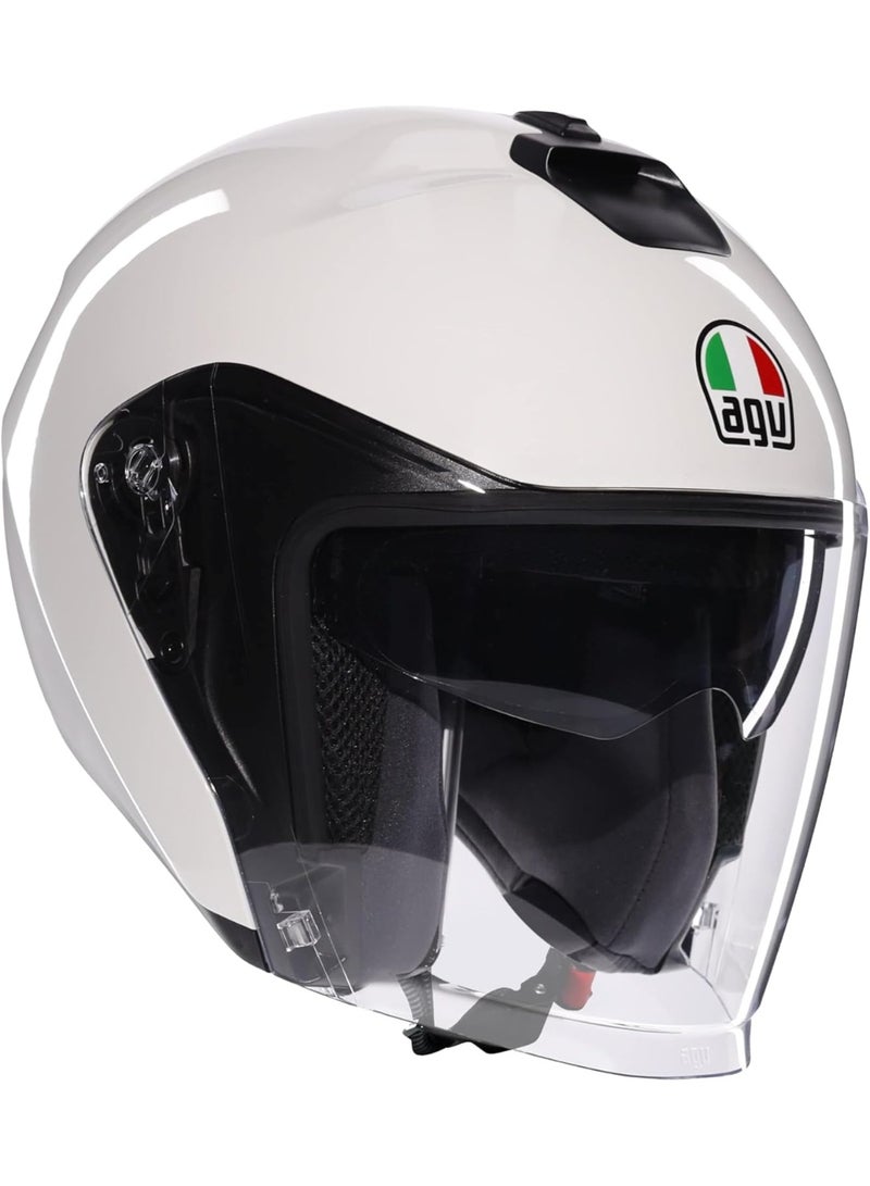 AGV IRIDES MONO OPEN FACE HELMET E2206 MATERIA WHITE S - Image 1