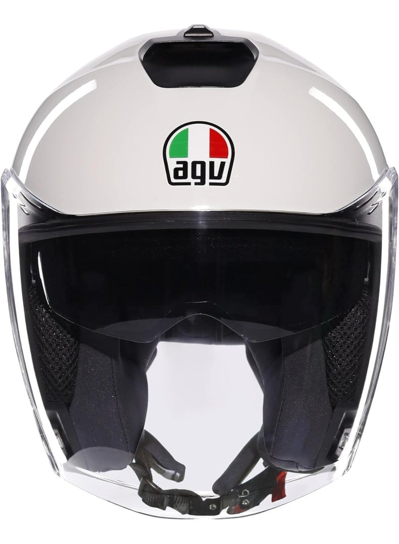 AGV IRIDES MONO OPEN FACE HELMET E2206 MATERIA WHITE S - Image 2