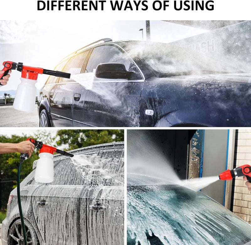 AUTODECO 35Pcs Car Wash Detailing Kit Cleaning Kits with Foam Gun Sprayer Collapsible Bucket Brush Large Wash Mitt Towels Complete Interior Exterior Car Washing Supply Set Black - Image 2