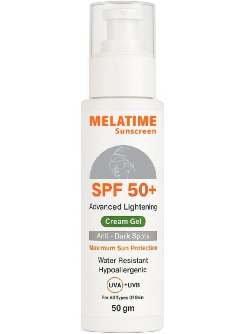 MELATIME sunscreen SPF 50+ Advanced Lightening - 50 gm - Image 1