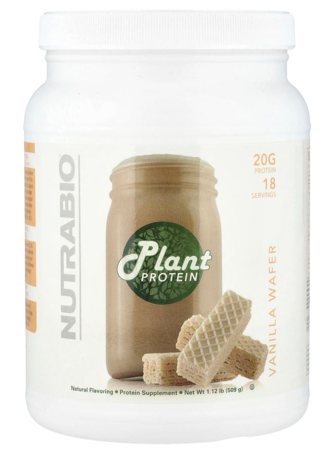 NutraBio Plant Protein Vanilla Wafer 1.12 lb (509 g)