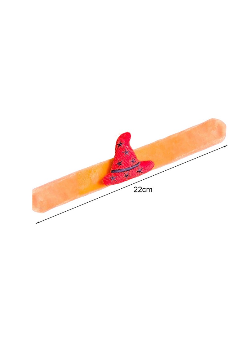 JOLLITY LLC Slap Bracelets Funny Pumpkin Spider Plush Party Bands and Decor Kid Fun Favors (4 pcs) - Image 3