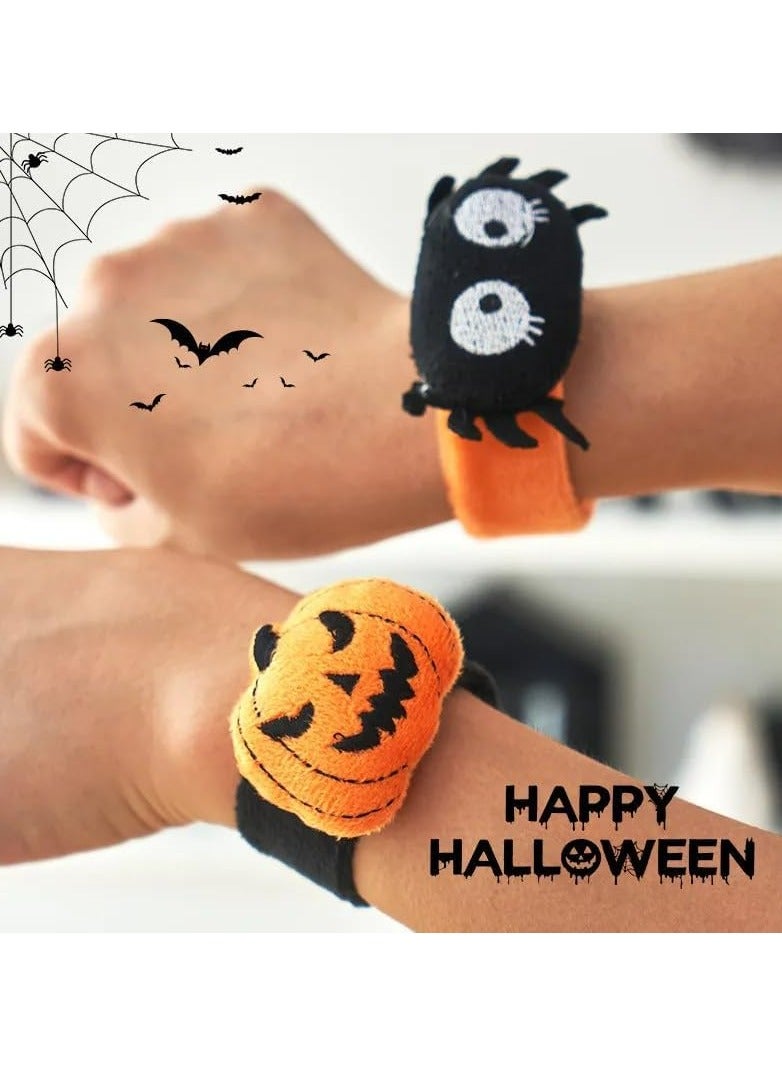 JOLLITY LLC Slap Bracelets Funny Pumpkin Spider Plush Party Bands and Decor Kid Fun Favors (4 pcs) - Image 2