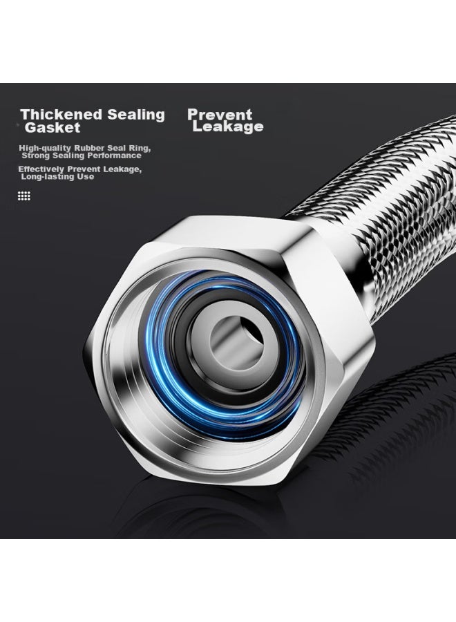 Larsd 304 Stainless Steel Inlet Hose, 150cm Toilet Inlet Pipe, Hot Water Heater Cold And Hot Universal Water Pipe, Bh615 - Image 1