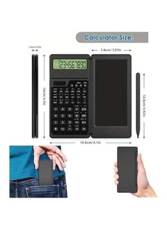 Generic Scientific Calculators with Notepad & Drawing Pen, Dual Energy Solar Calculator Small, 10-Digit LCD Screen, Desktop Basic Calculator for Office, Middle, High School & College Students, Black  - Image 3