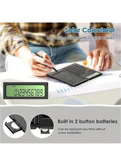 Generic Scientific Calculators with Notepad & Drawing Pen, Dual Energy Solar Calculator Small, 10-Digit LCD Screen, Desktop Basic Calculator for Office, Middle, High School & College Students, Black  - Image 2