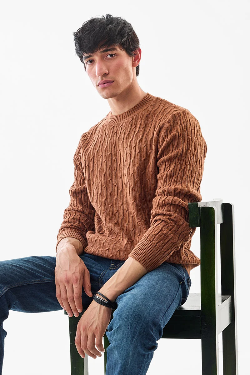 SNITCH 100% Acrylic Cable Knit Sweater