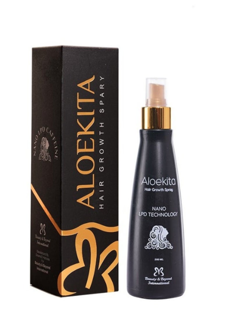 Aloekita - Hair Growth Spray Black 200ml - Image 1