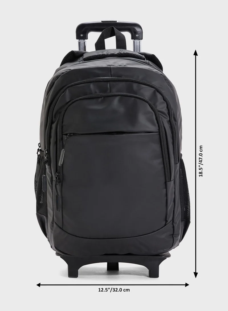 Robert Wood Backpack With Wheel