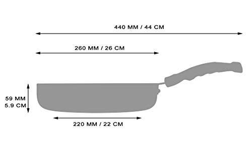 Perfect Non-Stick Fry Pan wih lid 260MM - Image 4