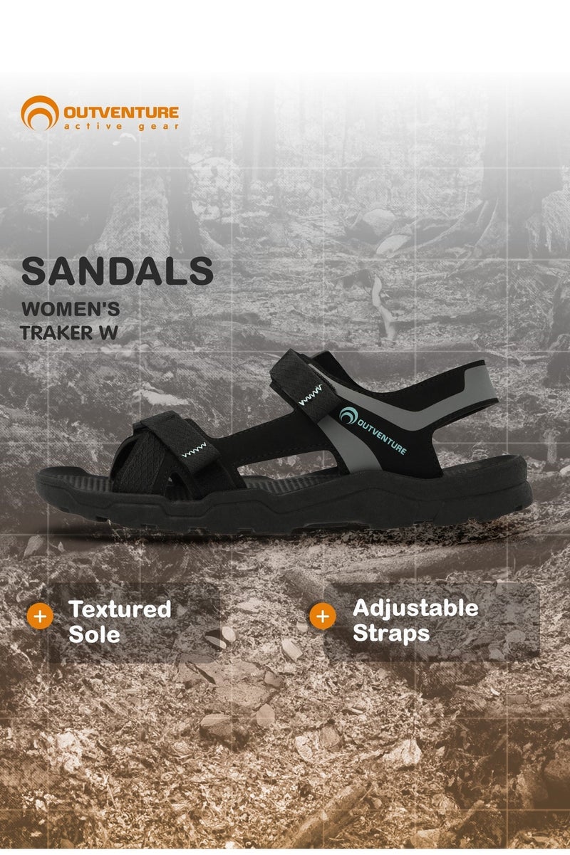 Outventure Women's Trekking Sandals – Black Lightweight Outdoor Sandals with Adjustable Straps and High-Traction Sole - Image 2