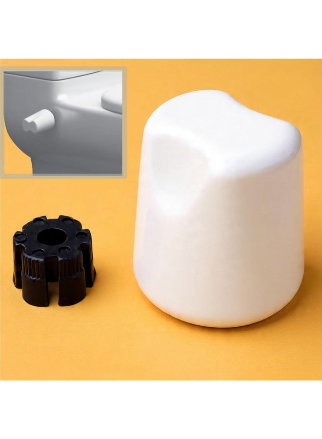 White Bidet Handle with Mounting Base, Toilet Base Replacement Part, Compatible with Ideal Standard - Image 1