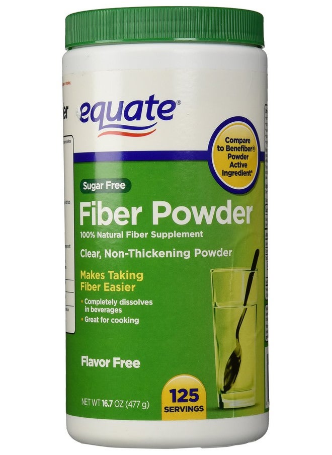 Equate Fiber Powder Clear Soluble 125 Servings 16.7 Oz (1)  - Image 1
