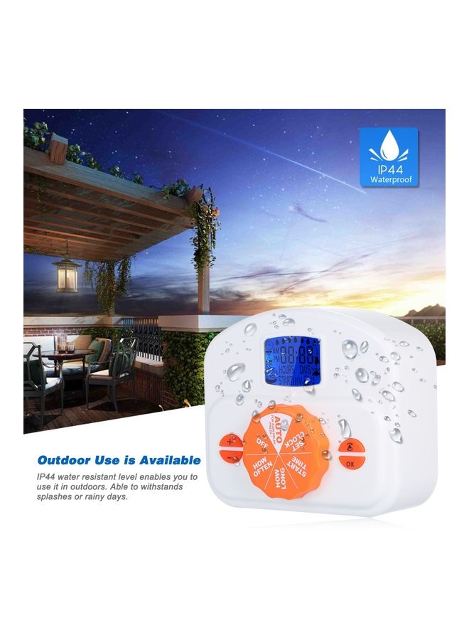 NIBEMINENT Automatic Drip Irrigation Emitter System Controller White/Orange - Image 3