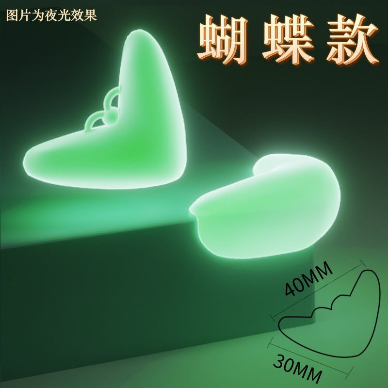 Left aluminum transparent anti-collision corner baby household protective cover furniture small silicone edge protective cover children anti-collision Luminous butterfly type