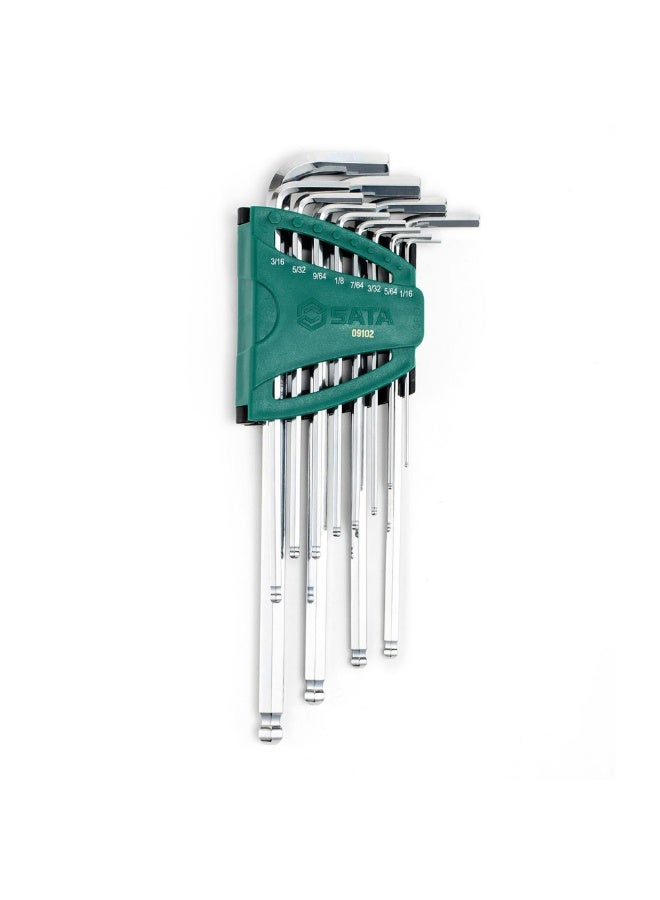 Sata SATA ST09102SJ 12-Piece SAE Extra Long Ball Point Hex Key Set - Image 2