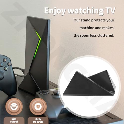 ZHONGXIA Vertical Stand Organizer Compatible with Nv-idia Shield Android TV (2017/2019 Pro Models) / Durable Composite TV Mount - Image 4