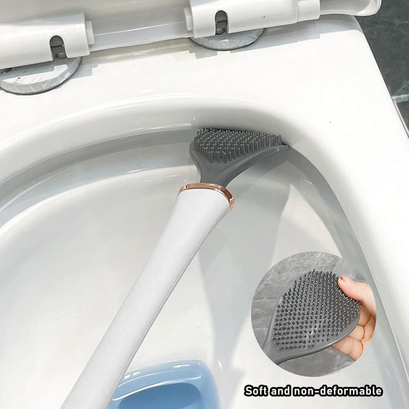 LADUBA ENTERPRISE LADUBA ENTERPRISE Toilet Brush with Holder Set Bathroom Automatic Toilet Brush NonSlip Long Handle and Quick Drying Wall Mount Easy Mount Vent Base  - Image 5