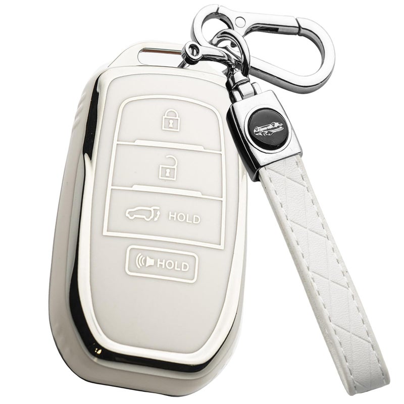 Tautrophen Key Fob Cover Compatible with Toyota Crown Corolla Cross Highlander Tundra Prius Venza Sequoia Camry Smart Key - Image 5