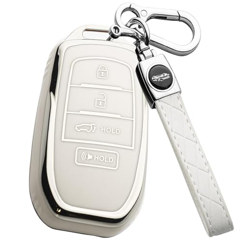 Tautrophen Key Fob Cover Compatible with Toyota Crown Corolla Cross Highlander Tundra Prius Venza Sequoia Camry Smart Key - Image 1