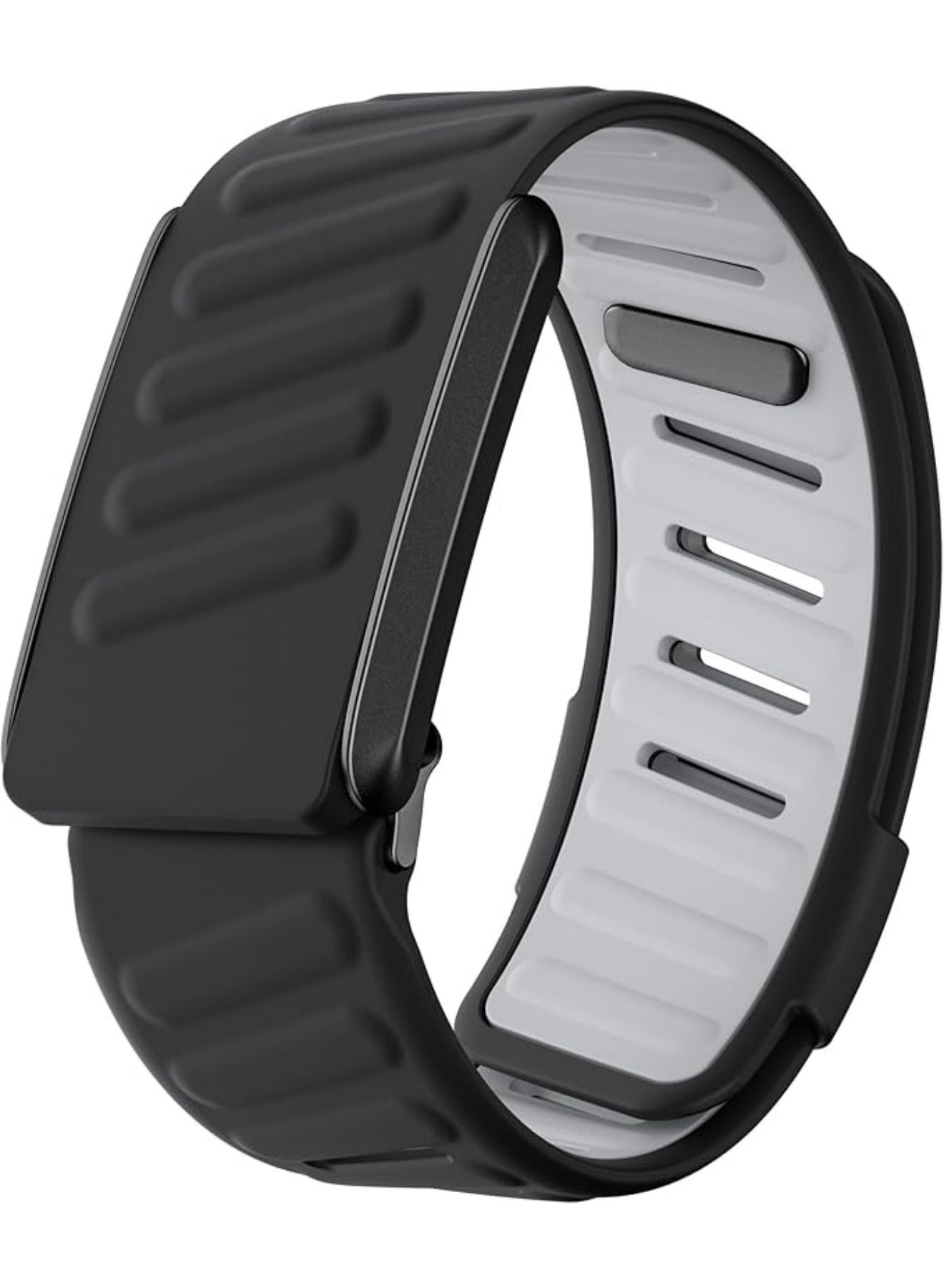 Aookay Compatible with WHOOP 4.0 Band, Comfort Durable Silicone Wristband, Soft Silicone Sports Loop Strap for Men & Women, with U Shapped Connector (Black)