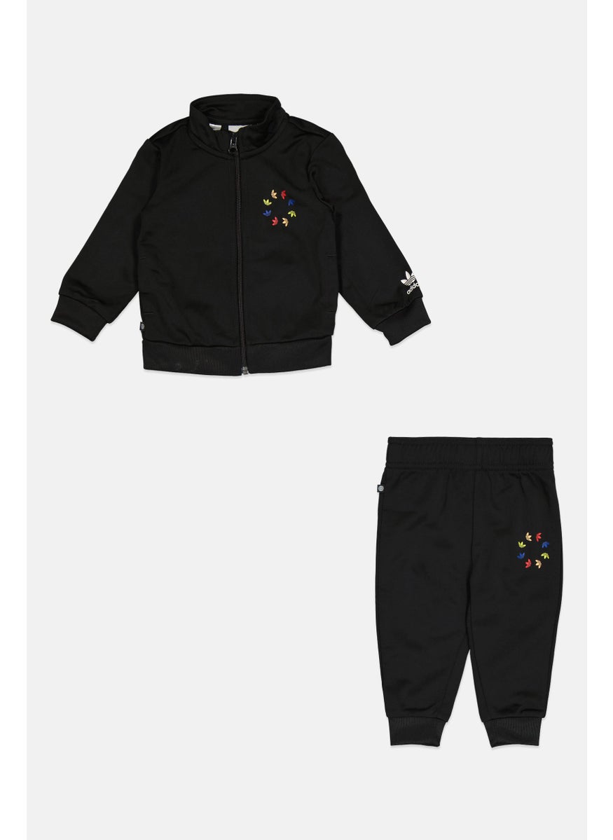 adidas Originals Toddlers Boy 2 Pieces Long Sleeve Outdoor Tracksuits, Black  - Image 1