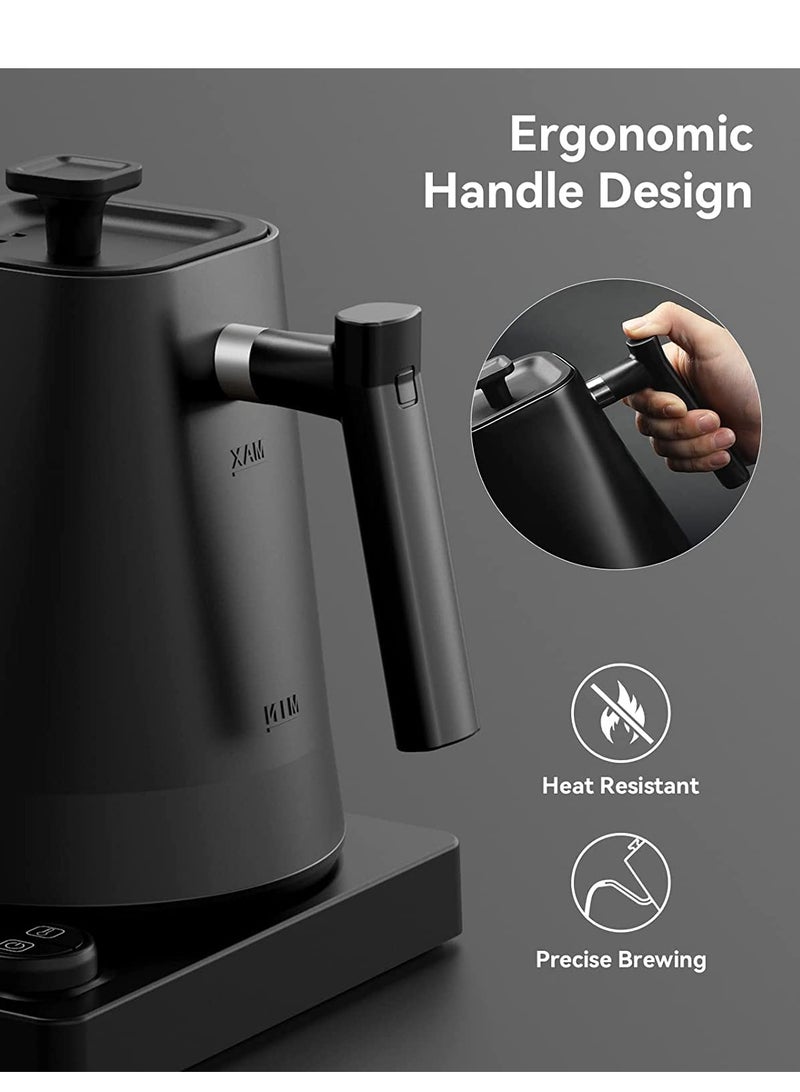 Electric Gooseneck Kettle with Temperature Control for Brewing Coffee and Tea 1 Liter - Image 3