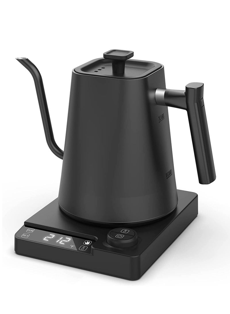 Electric Gooseneck Kettle with Temperature Control for Brewing Coffee and Tea 1 Liter - Image 1