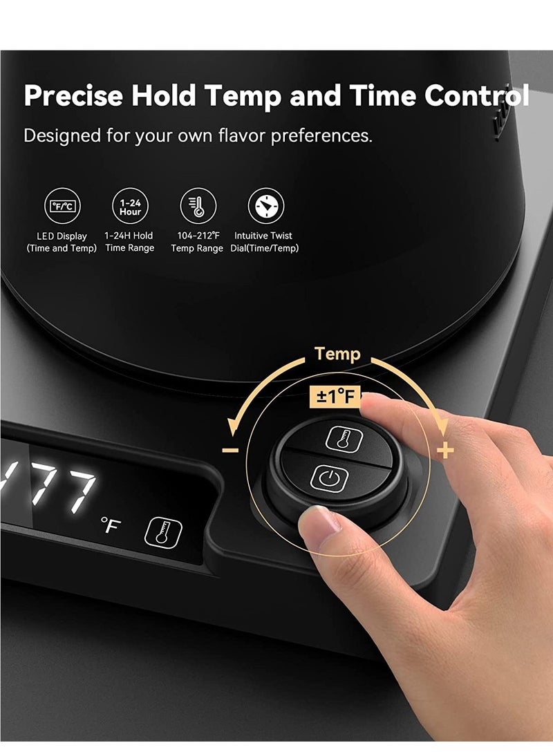 Electric Gooseneck Kettle with Temperature Control for Brewing Coffee and Tea 1 Liter - Image 2