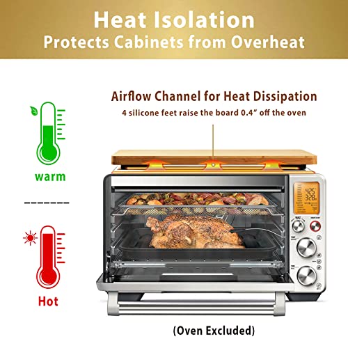 Umilife Cutting board Compatible with Breville BOV900BSS the Smart Oven Air Fryer Pro, Accessories for Countertop Convection Oven, With Heat Resistant Silicone Feet, Creates Storage Space, Protects Cabinets - Image 3