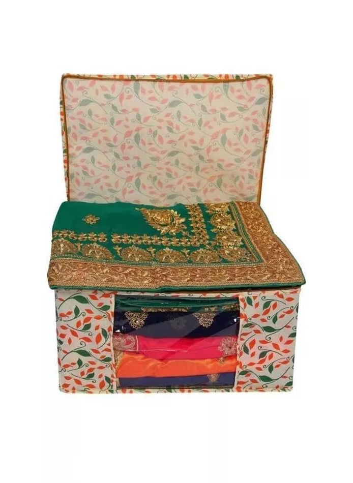 AI ANKIT INTERNATIONAL AI ANKIT INTERNATIONAL NonWoven Saree Bags 3 pcs Saree Covers with Zip Saree Covers for Storage With Moisture Dust Proof Wardrobe Organiser  - Image 4